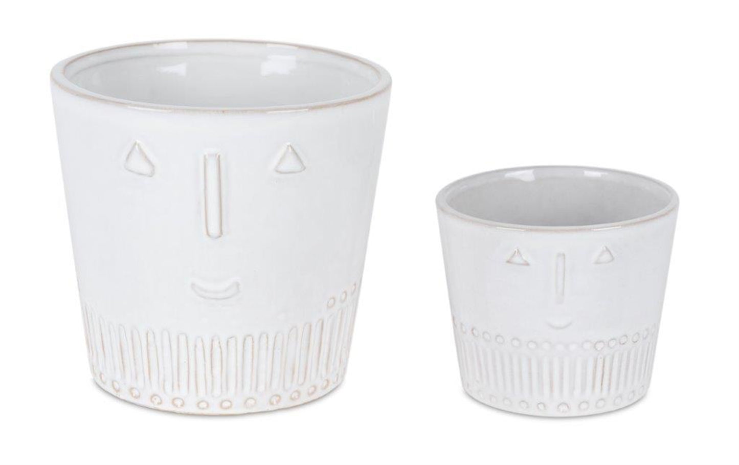 Unique Porcelain Face Planter (Set of 2)