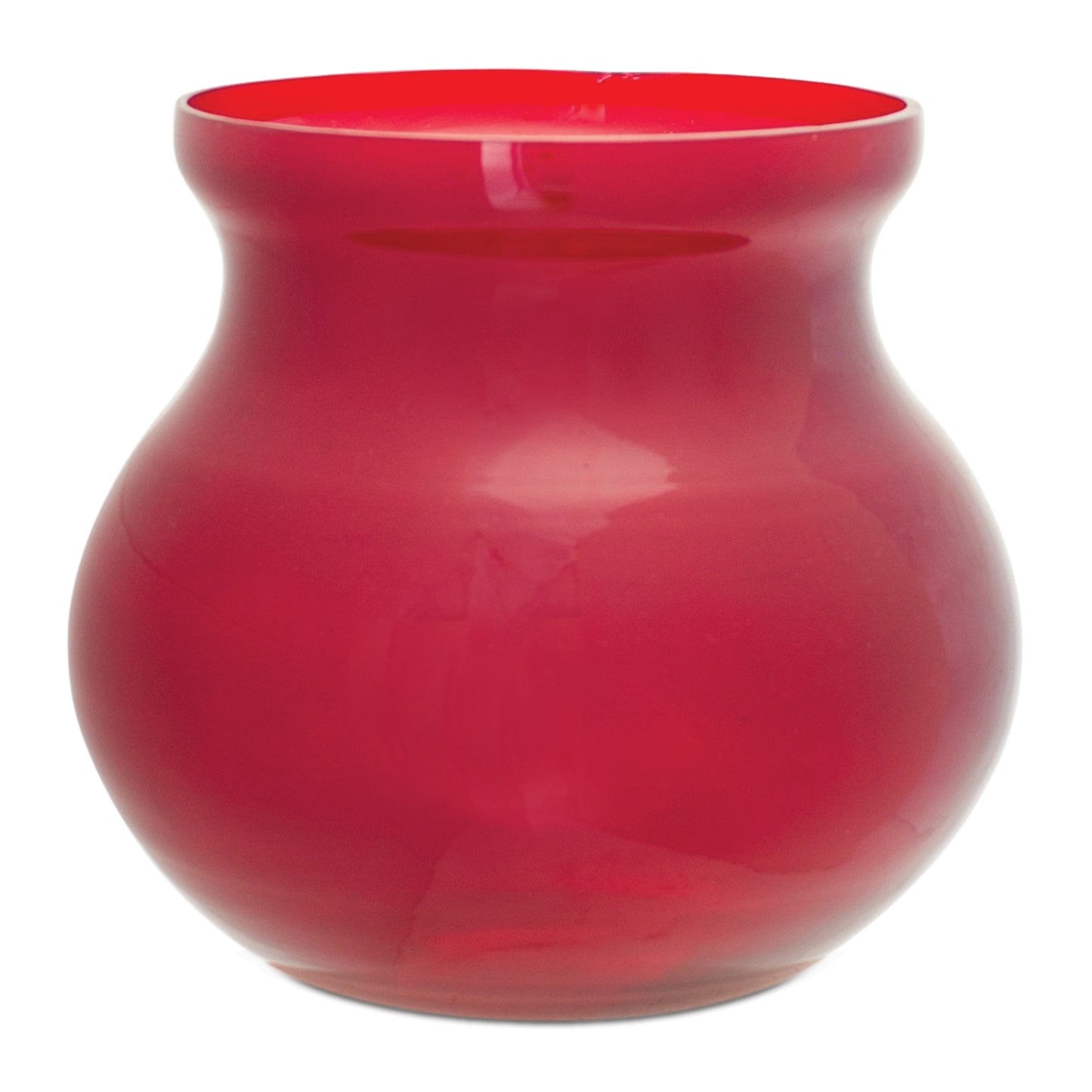 Red Glass Vase Unique Home Decor (Set of 2)