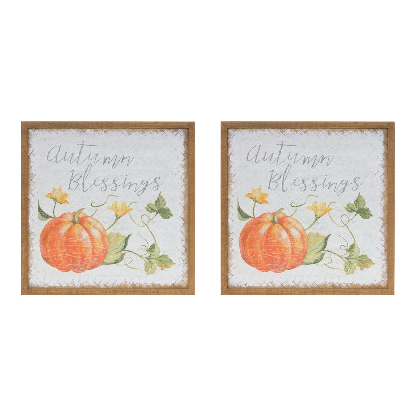 Autumn Blessing Pumpkin Sign (Set of 2)