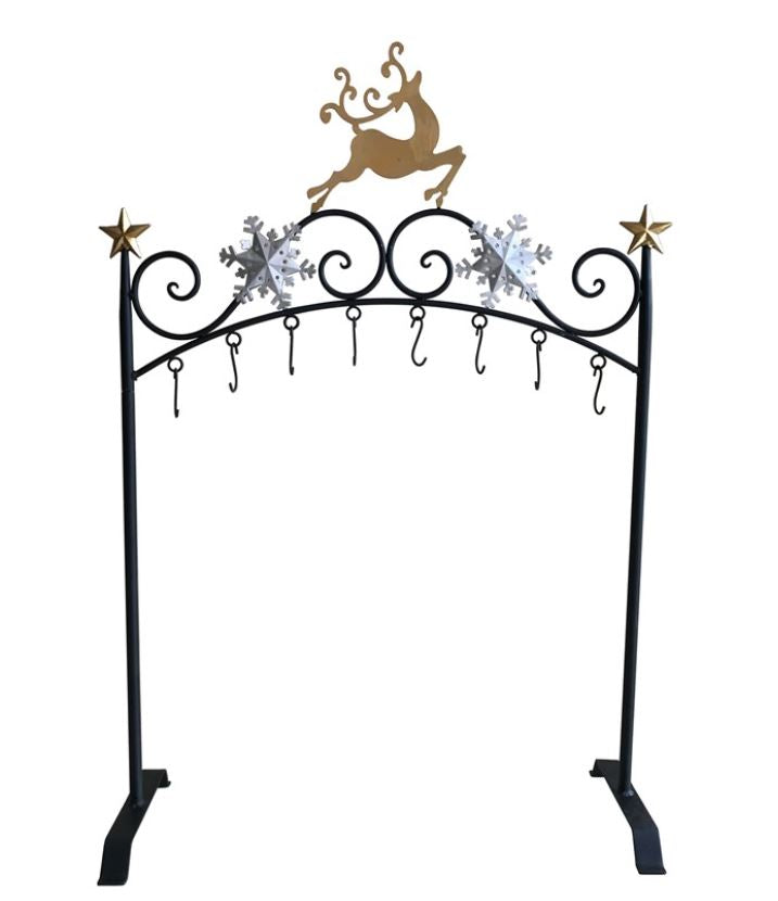 49" Iron Christmas Stocking Holder Stand