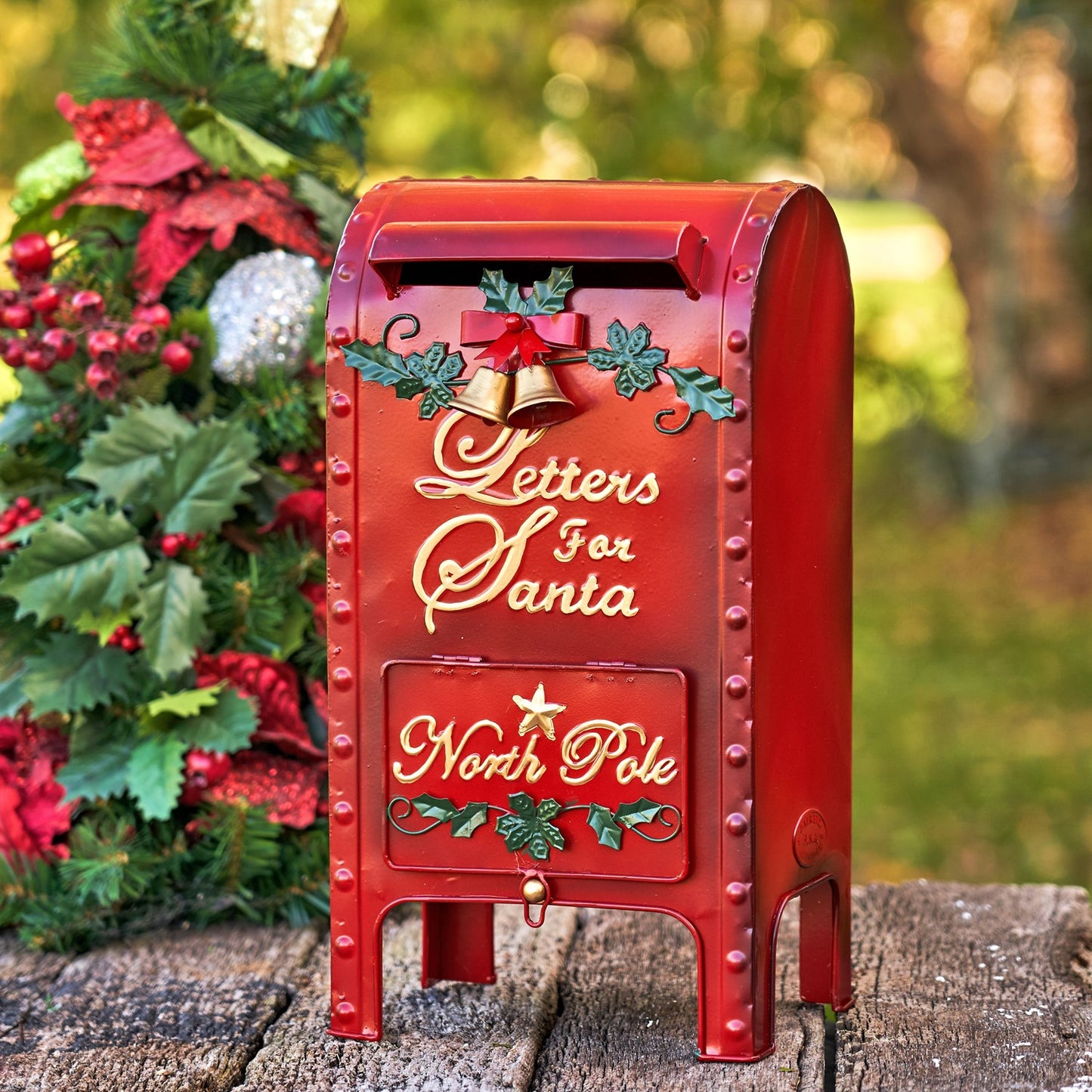 Metal Santa Mailboxes Set