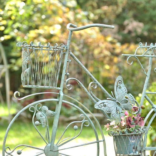 Moss Green Butterfly Bicycle Plant Stand
