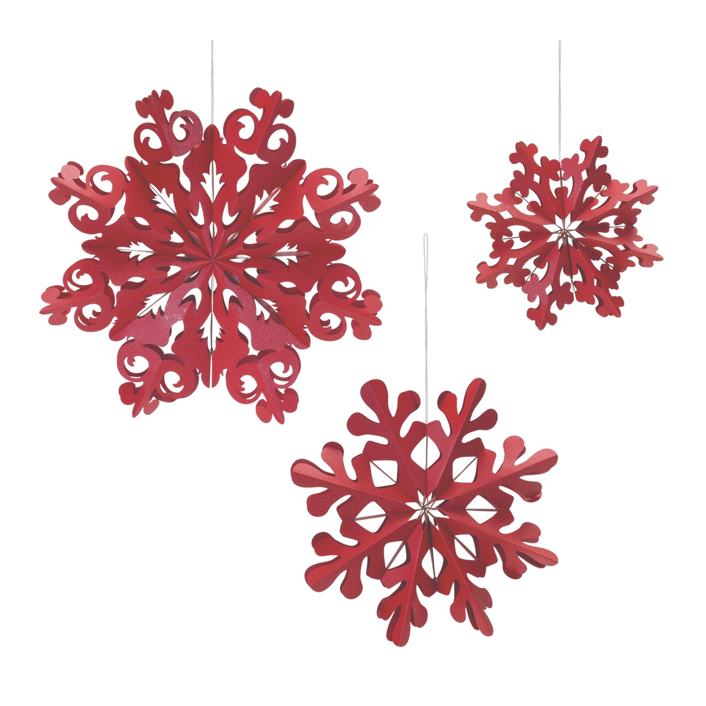 Paper Snowflake Ornament Christmas Tree Decor  (Set of 6)