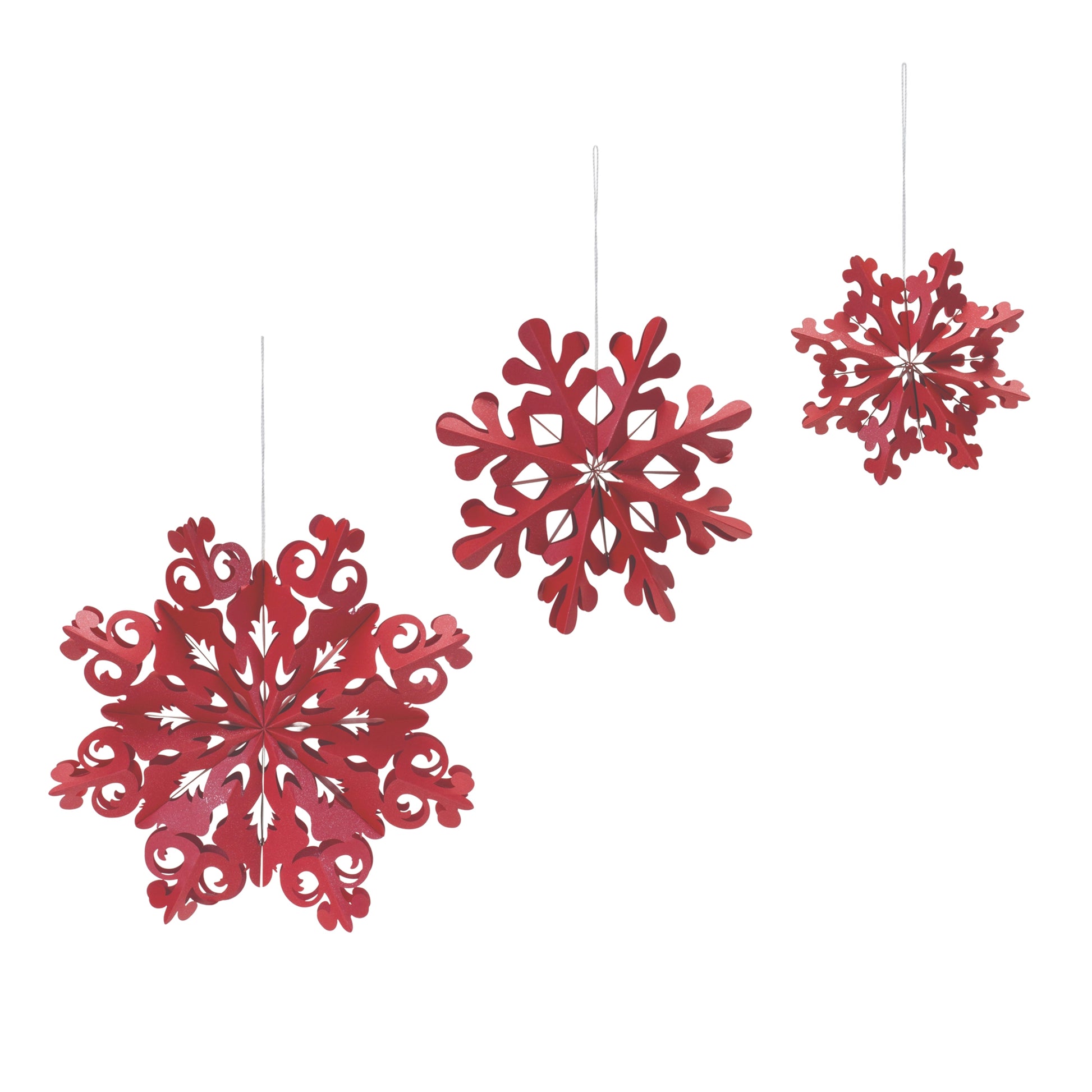 Paper Snowflake Ornament Christmas Tree Decor  (Set of 6)