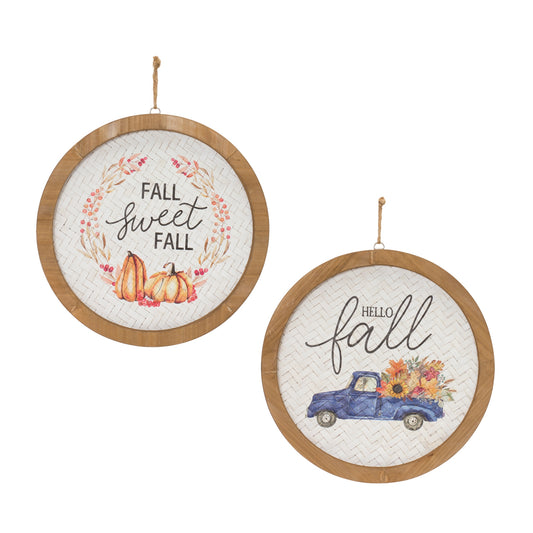 Fall Harvest Plaque (Set of 2)