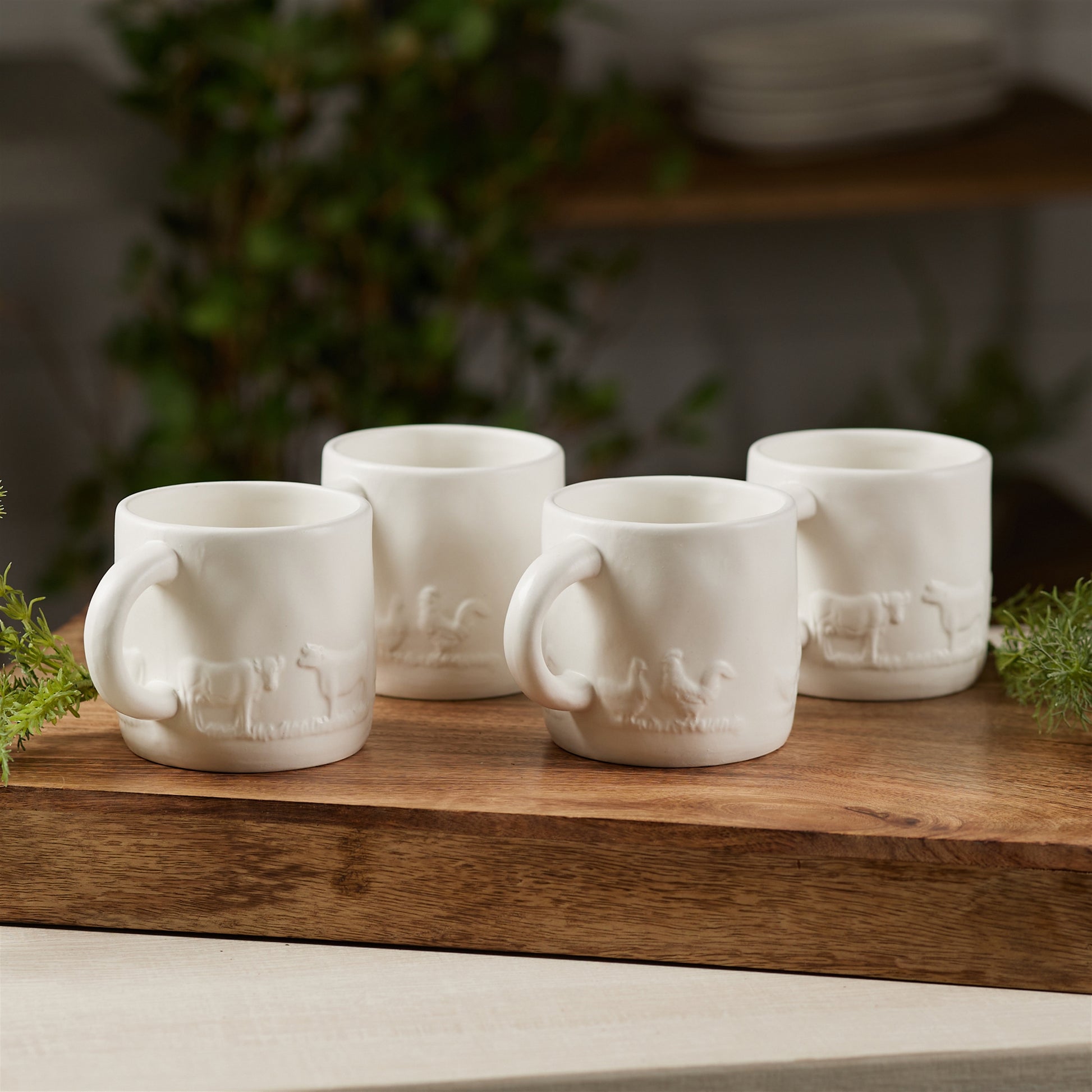 Unique Farm Animal Ceramic Mug Collection (Set of 4)