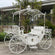 "Antoinette" Large Parisian Style Iron Carriage with Planters in Antique White