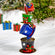 40" Tall Iron Tower of Top Hats Holiday Display "The Frosty" (Blue)