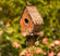 Country Style Iron Birdhouse Stake "Cottage"