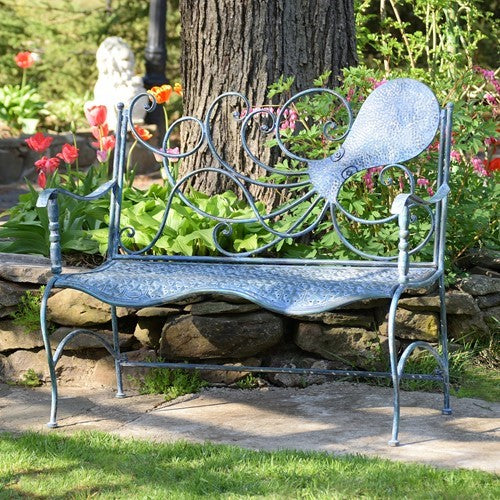 Coastal Octopus Bench with Curved Seat