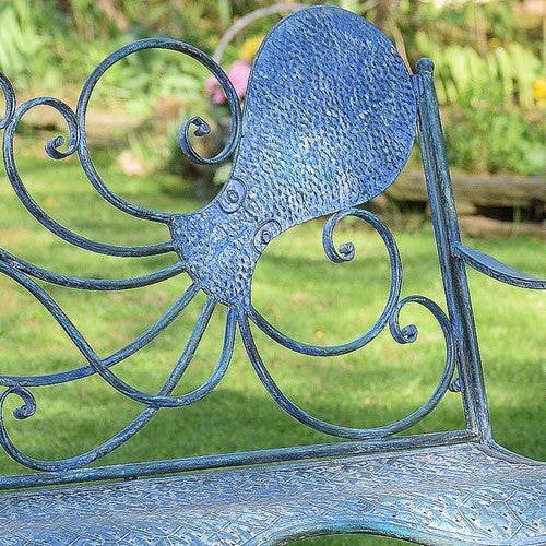 Coastal Octopus Bench with Curved Seat