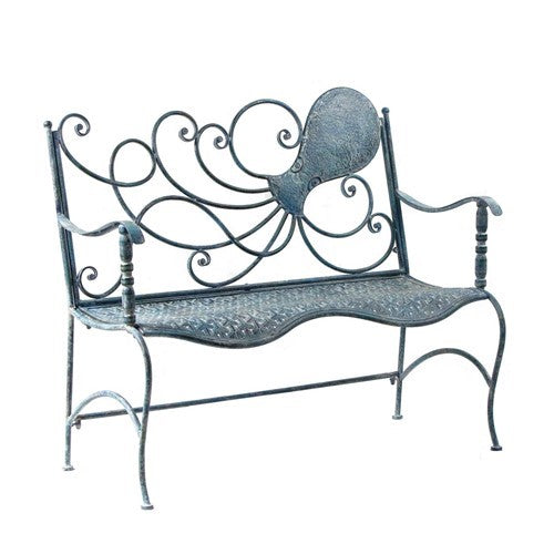 Coastal Octopus Bench with Curved Seat