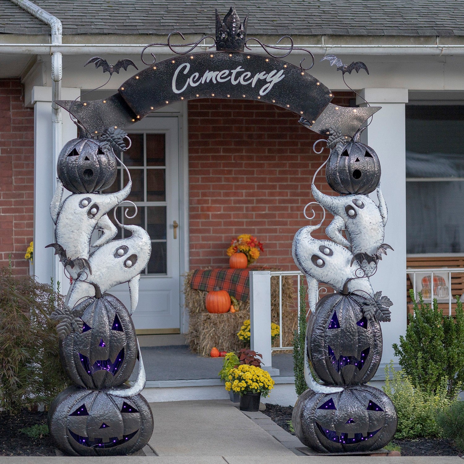 Halloween Cemetery Arch with LED Lights