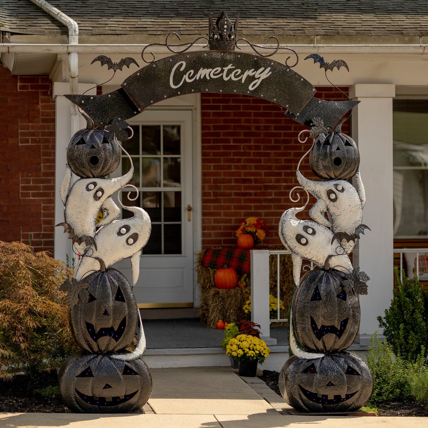 Large Lighted Halloween Cemetery Arch