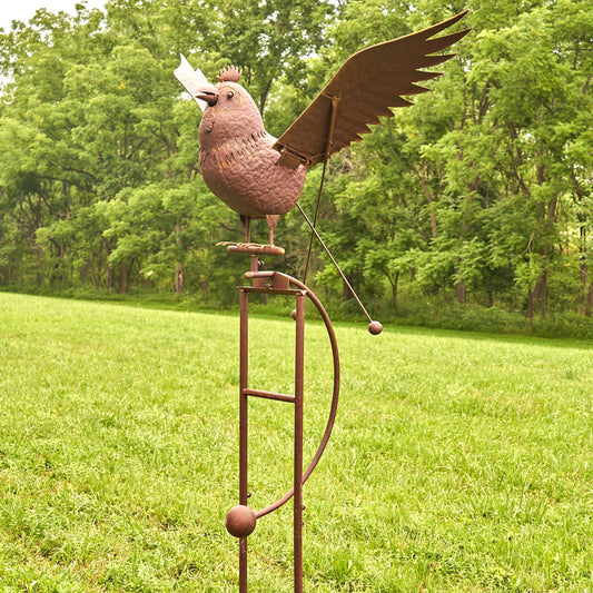 Large Rocking Rooster Yard Stake