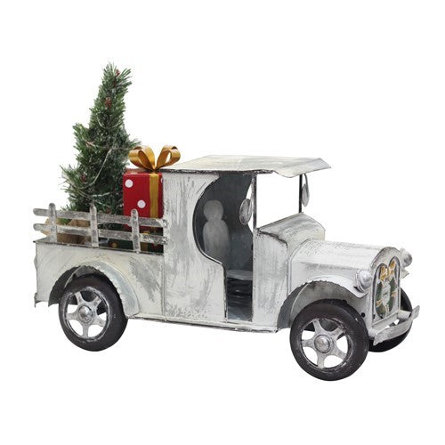 1920's Style Pickup Truck with LED Christmas Tree & Gift Boxes