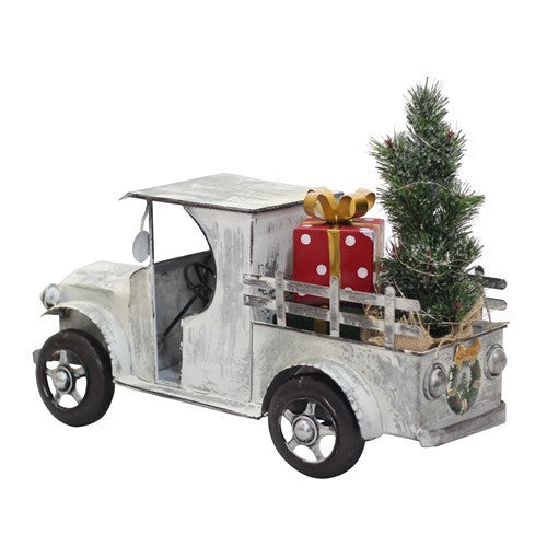 1920's Style Pickup Truck with LED Christmas Tree & Gift Boxes