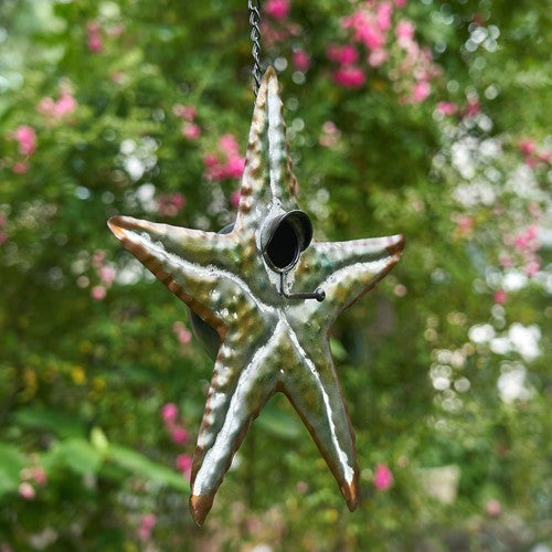 Galvanized Hanging Starfish Birdhouse