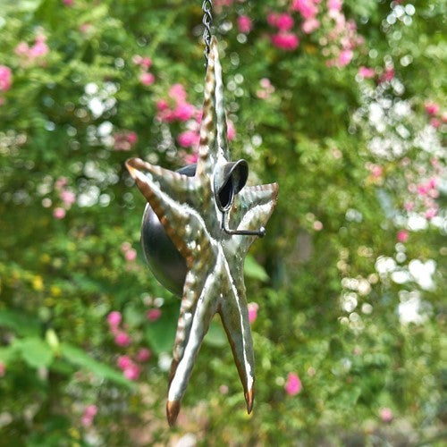 Galvanized Hanging Starfish Birdhouse