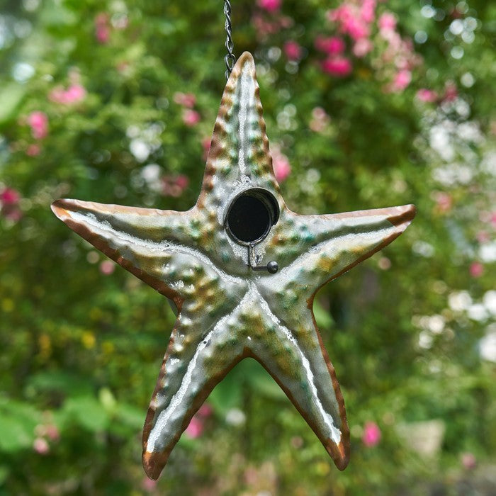 Galvanized Hanging Starfish Birdhouse