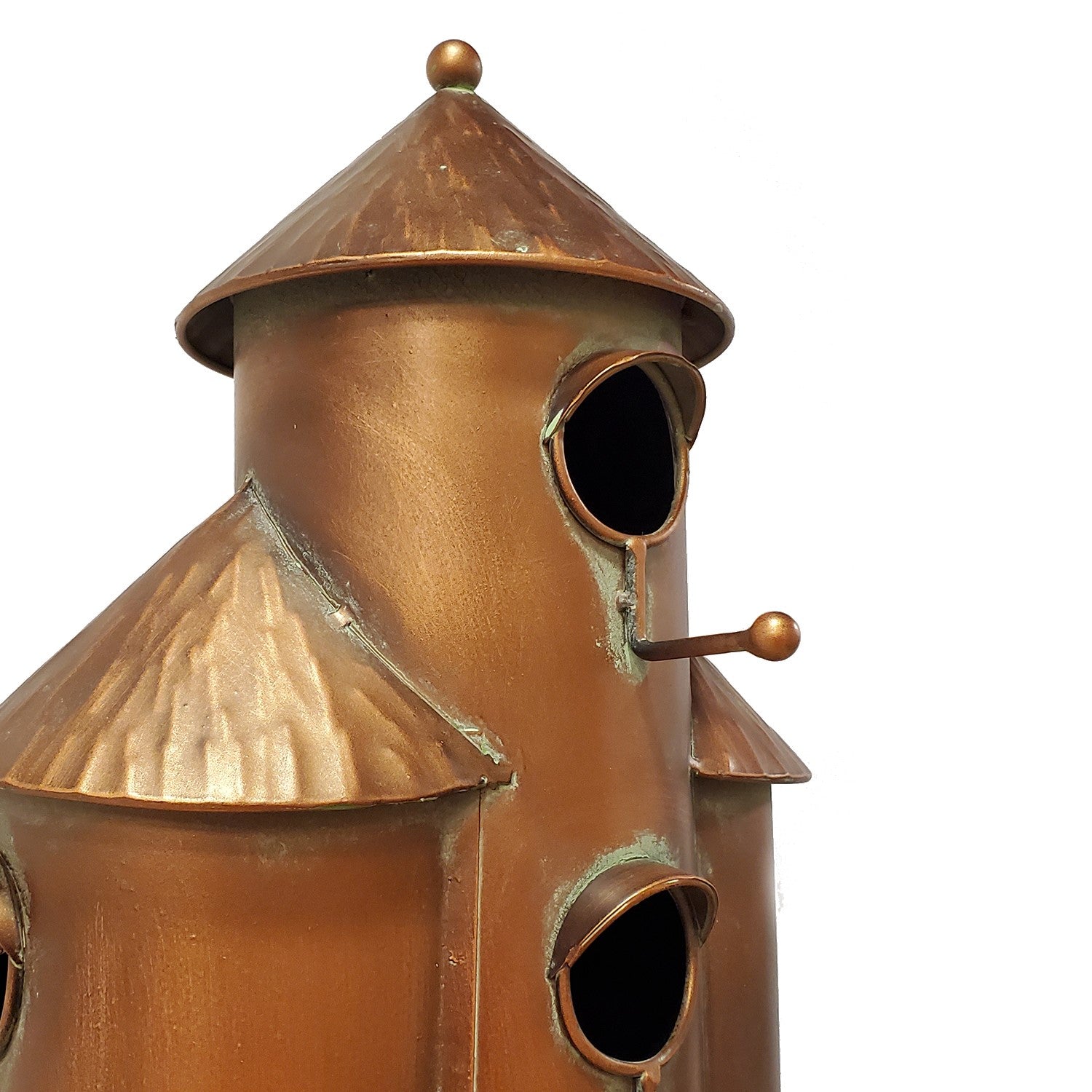 Copper Triple Birdhouse Stake