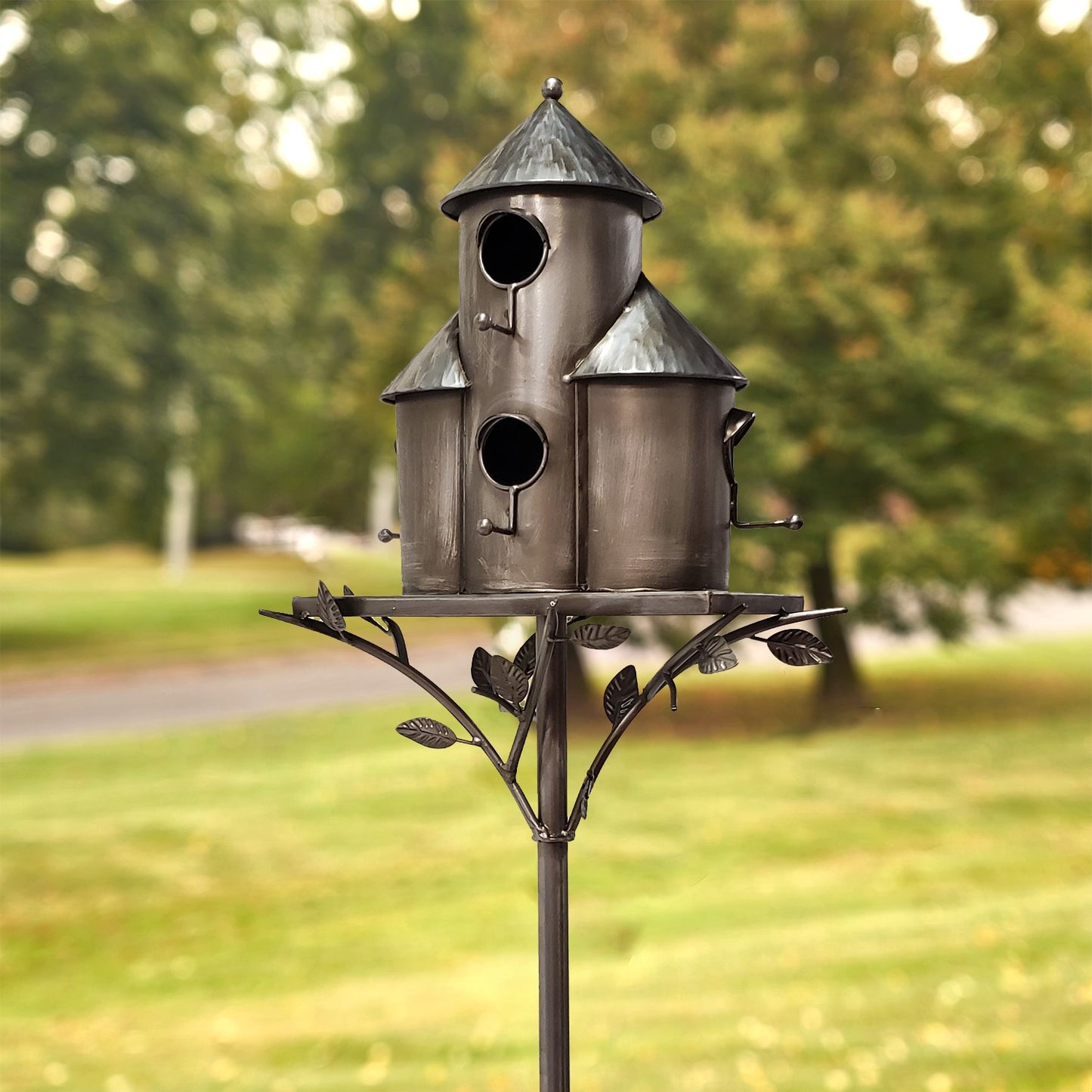 Galvanized Condo Style Birdhouse Stake