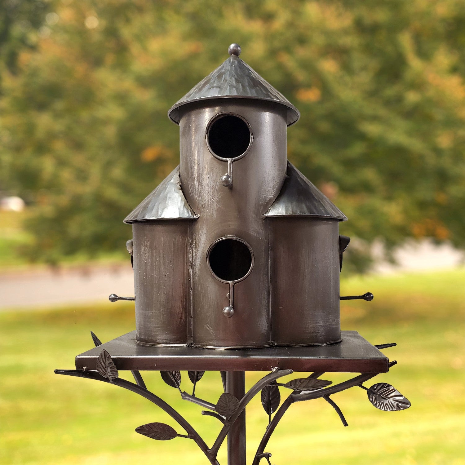 Galvanized Condo Style Birdhouse Stake